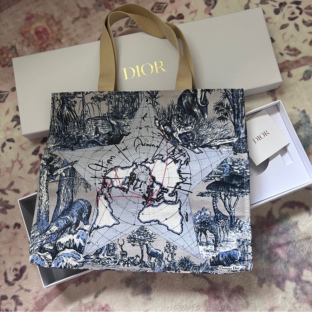BRAND NEW Dior Tote with World Map Design